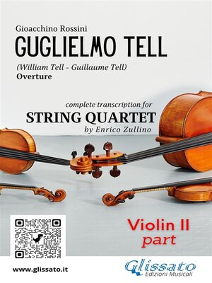 cover image of Violin II part of "William Tell" overture by Rossini for String Quartet